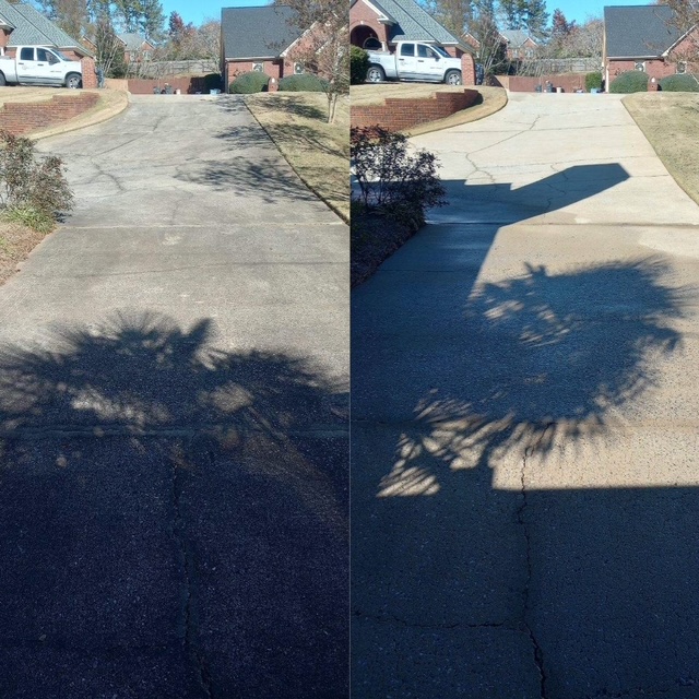 Another great driveway cleaning completed in Midland, GA