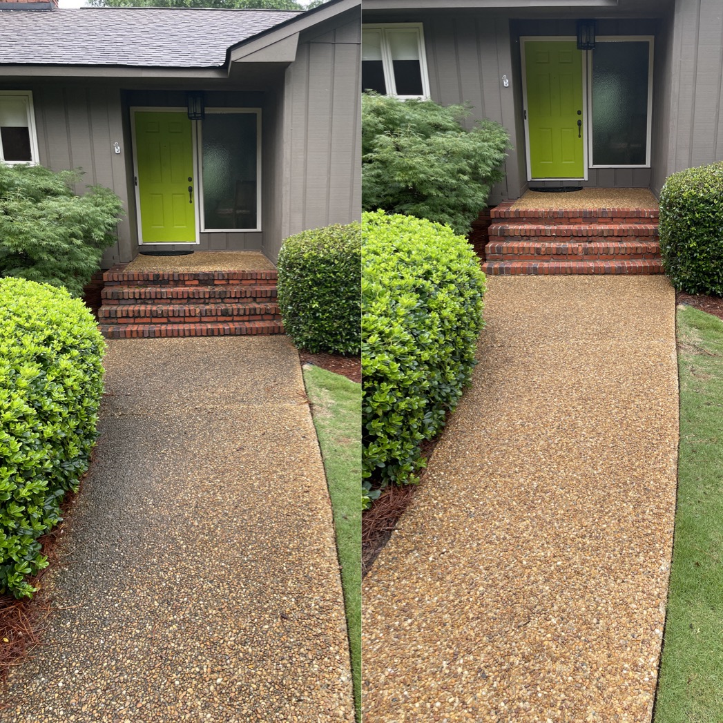 Great Residential Sidewalk Washing Completed in Midland, GA